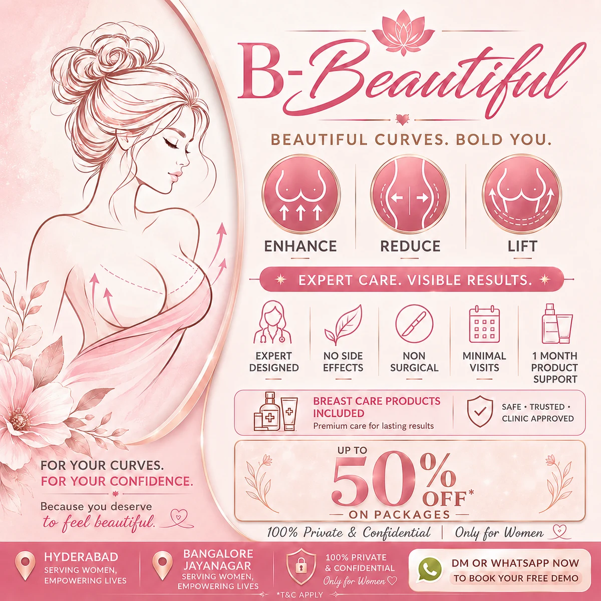 B-Beautiful pink treatment creative